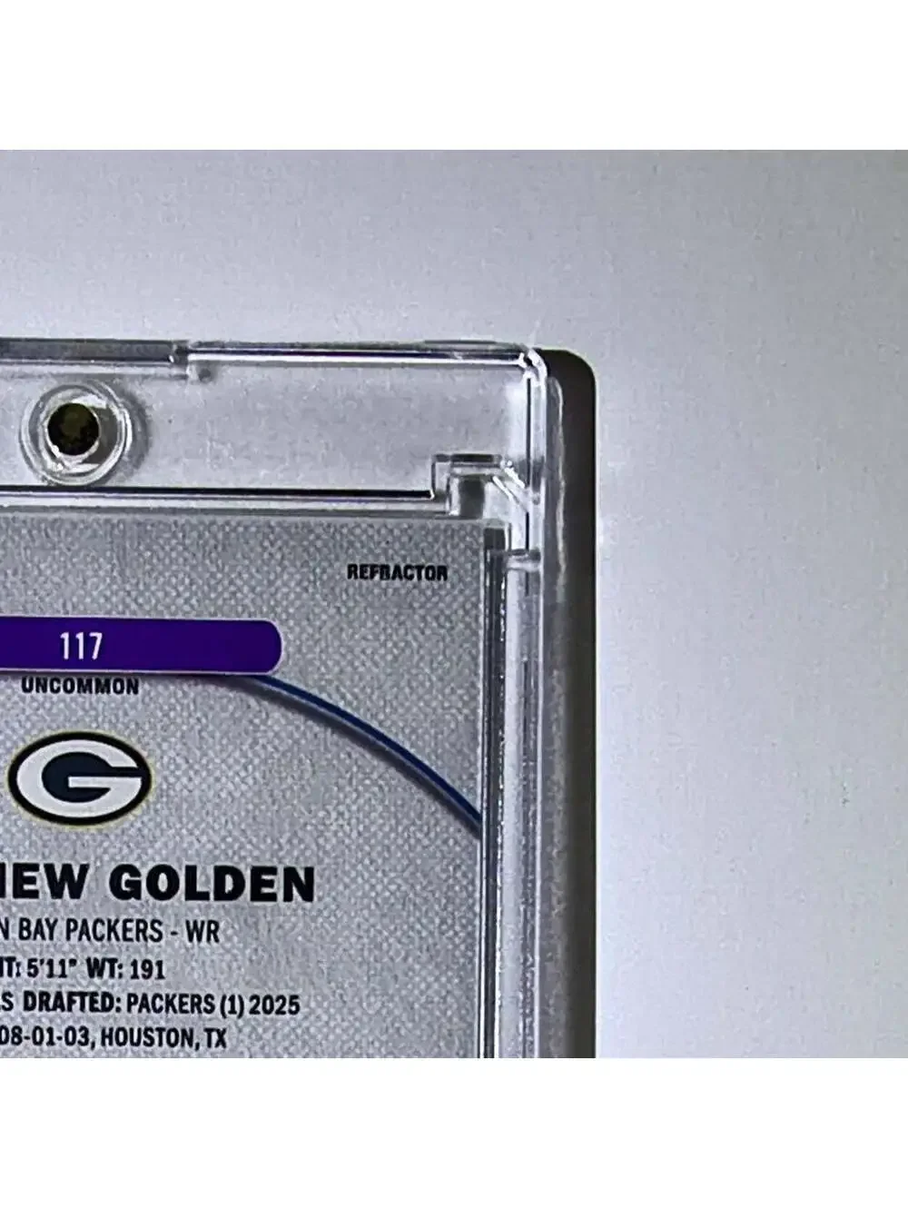 Matthew Golden Rookie 2025 Topps Finest NFL #117 Refractor Green Bay Packers
